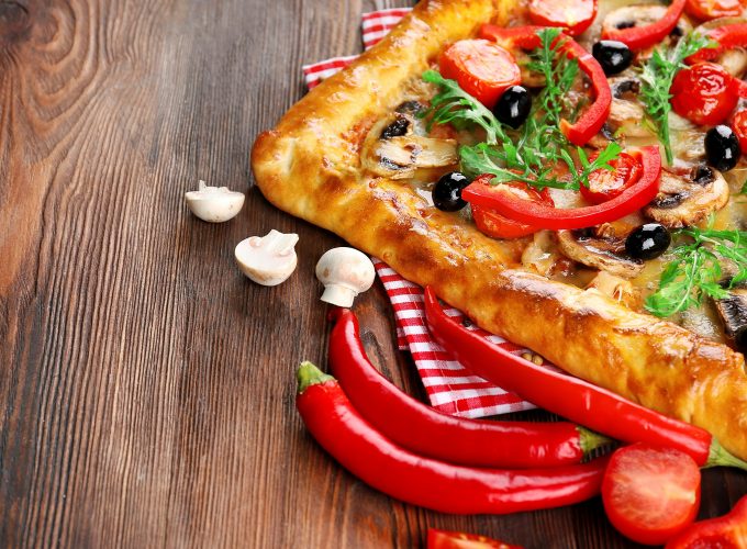 Wallpaper pizza, tomato, pepper, 4k, Food 785988744